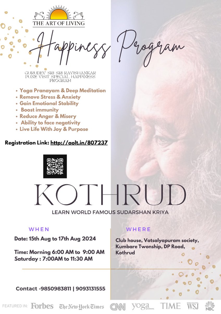 aolpune's tweet photo. Register for Happiness Program @Kothrud #Kothrud https://t.co/8Ah5U3kW25