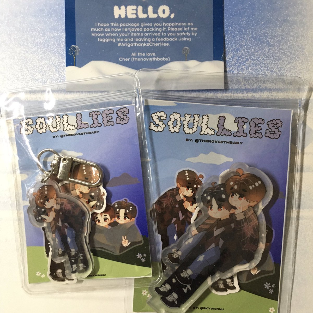fifteenlovebot's tweet photo. ⋆˚🐾˖° love mail .ᐟ

     𖦹 my jakehoon mail finally came home safely today! thank you saur much for these cuties po and for the little gift. i will treasure them po! until our next one 🫶🏻

#hellopusamails | #ArigathanksCherHee @thenov15thbaby 💗 https://t.co/B8ntNJ5Lye
