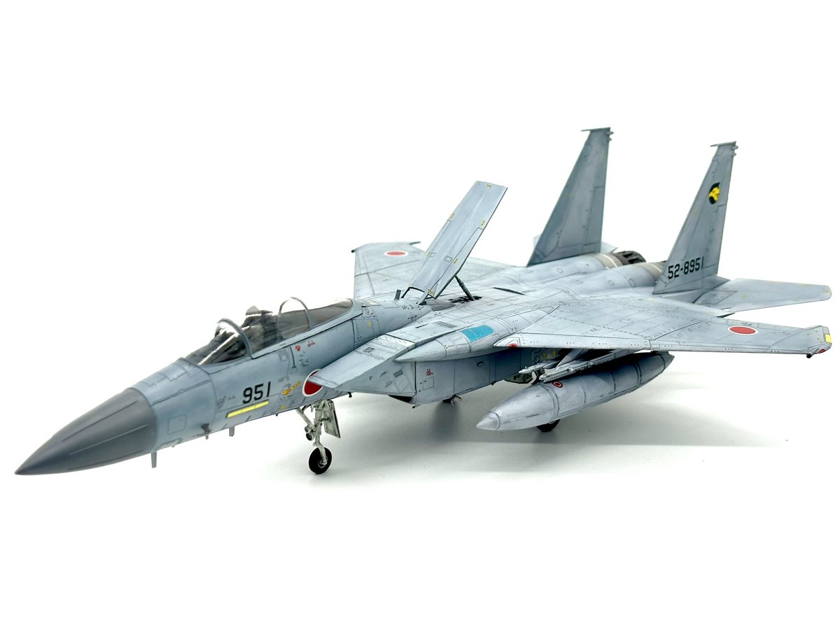 mewmew1001mew's tweet photo. Finemolds 1/72 J.A.S.D.F. F-15J finished😀
⁡
 Painted using VIC color ,TAMIYA acrylic and CREOS aqueous. Weathered w/ TAMIYA panel accent color.
⁡
#finemolds  #creos #tamiya #vichobby #viccolor #f15 #f15j #jasdf #72ndscale #172ndscale #eagle #airmidels #ファインモールド https://t.co/wiweX1Vnhx