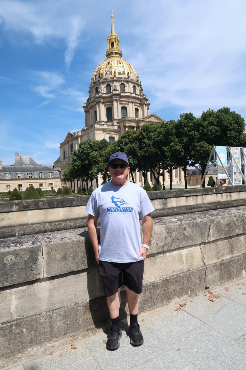 Doc_elitemind's tweet photo. First full day in France. Repping @CreightonVB, watching @usavolleyball, taking in famous sites & visiting lots of bakeries with @_sophie_widman! She loves her croissants! Tomorrow TKN plays at 6 pm and waiting to hear when the next match is for USA volleyball. @tkloth10 @kristennuss97 @JordanLarson10 @JessKnecht @scottpapek