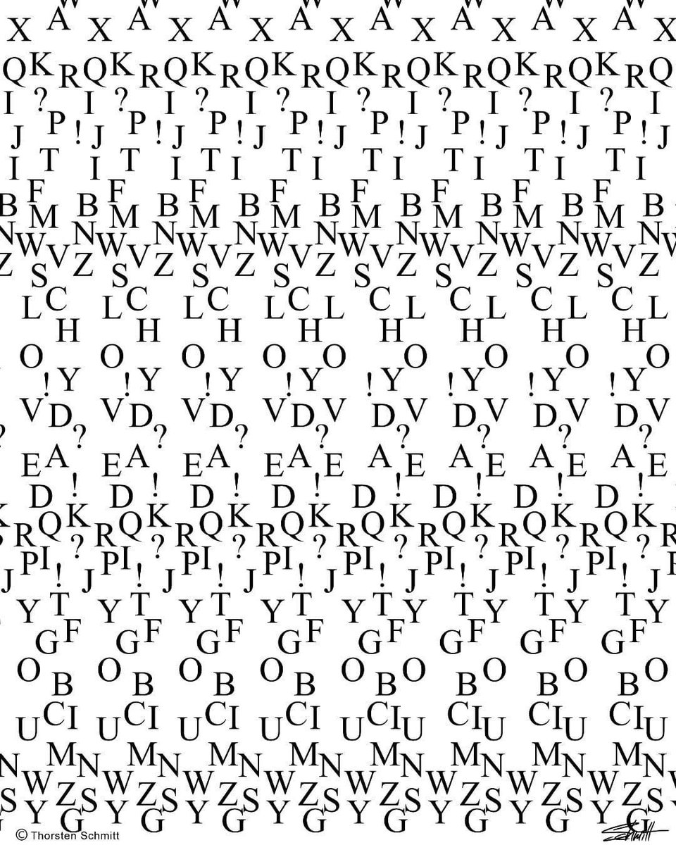 danruse76's tweet photo. Credit: Thorsten Schmitt Design
Squint your eyes
#opticalillusion #stereogram #autostereogram #estereograma #art #design #hiddenworlds https://t.co/Ua94juQ6w1