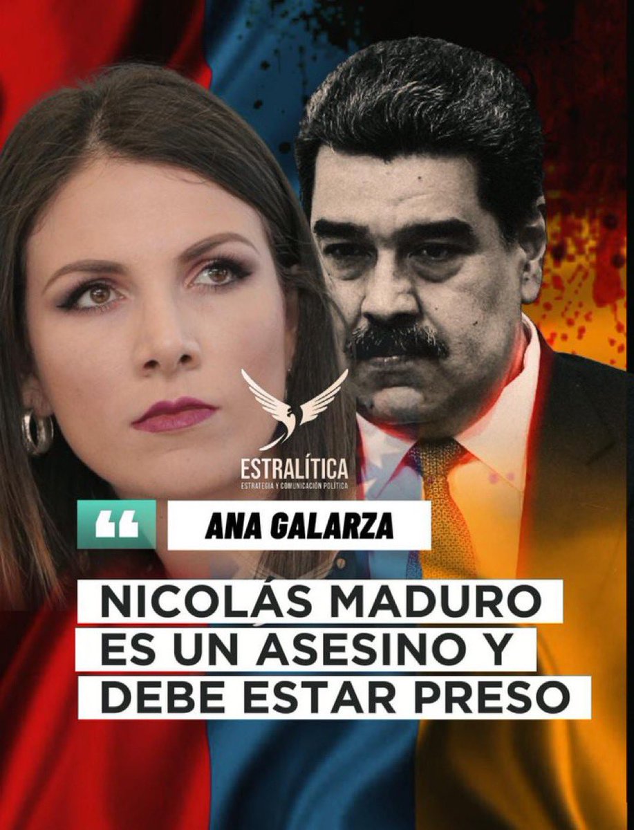 eduardomenoni's tweet photo. 🚨| URGENTE: La senadora Ecuatoriana Ana Galarza llama ASESINO al tirano genocida de Venezuela, Nicolás Maduro y dice que debe estar PRESO. 🇻🇪 ¿Estás de acuerdo con ella? #VenezuelaLibredeDictadura https://t.co/oP1hmfnrxf