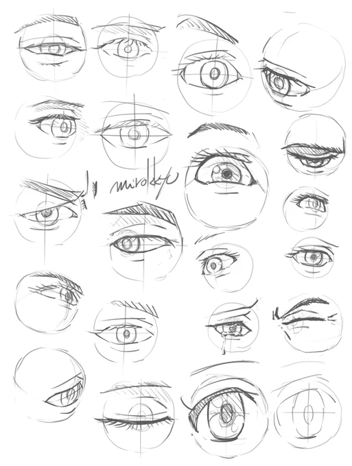 目の勉強👀
#日々描く #クロッキー 