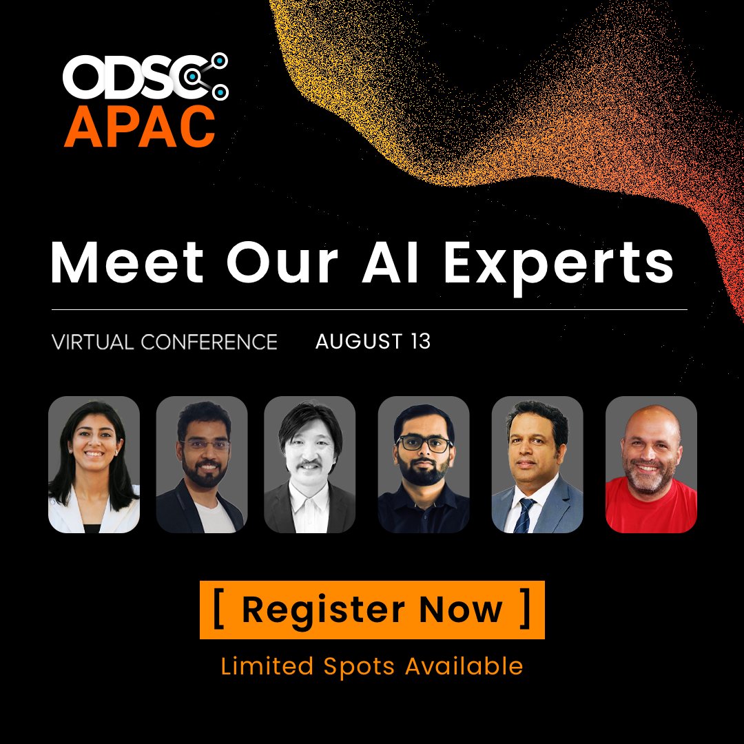 _odsc's tweet image. Get beyond the hype at #ODSCAPAC 2024 🚀 

Join #AI experts and thought leaders from across the globe for a full day of exploration and discussion on cutting-edge AI topics and tools. 
✅ Register Now – Limited Free Passes Available!
 hubs.li/Q02JR-Nk0