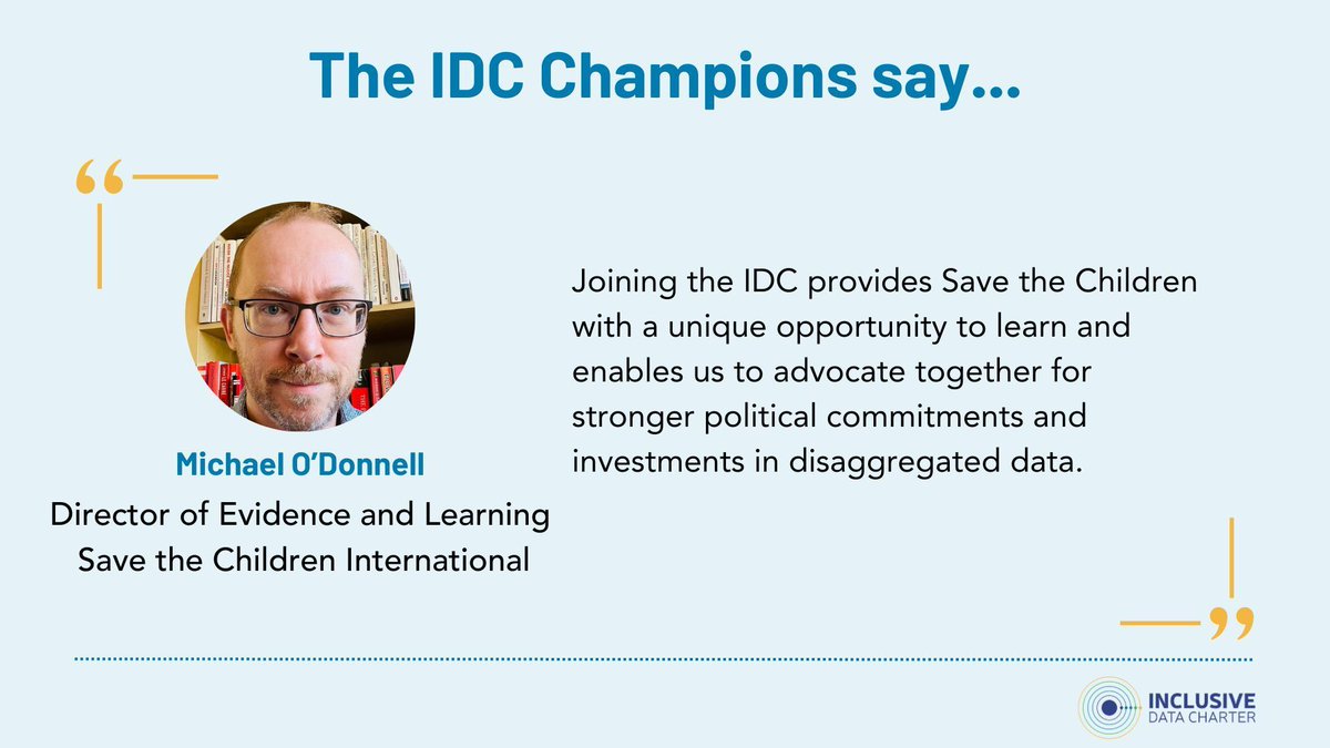 Data4SDGs's tweet image. 💬 “Without inclusive and disaggregated data, relevant insights and evidence will be missing when decisions are made.”

Check out @save_children #IDCdata4all action plan 👉 bit.ly/3Yu1qrB