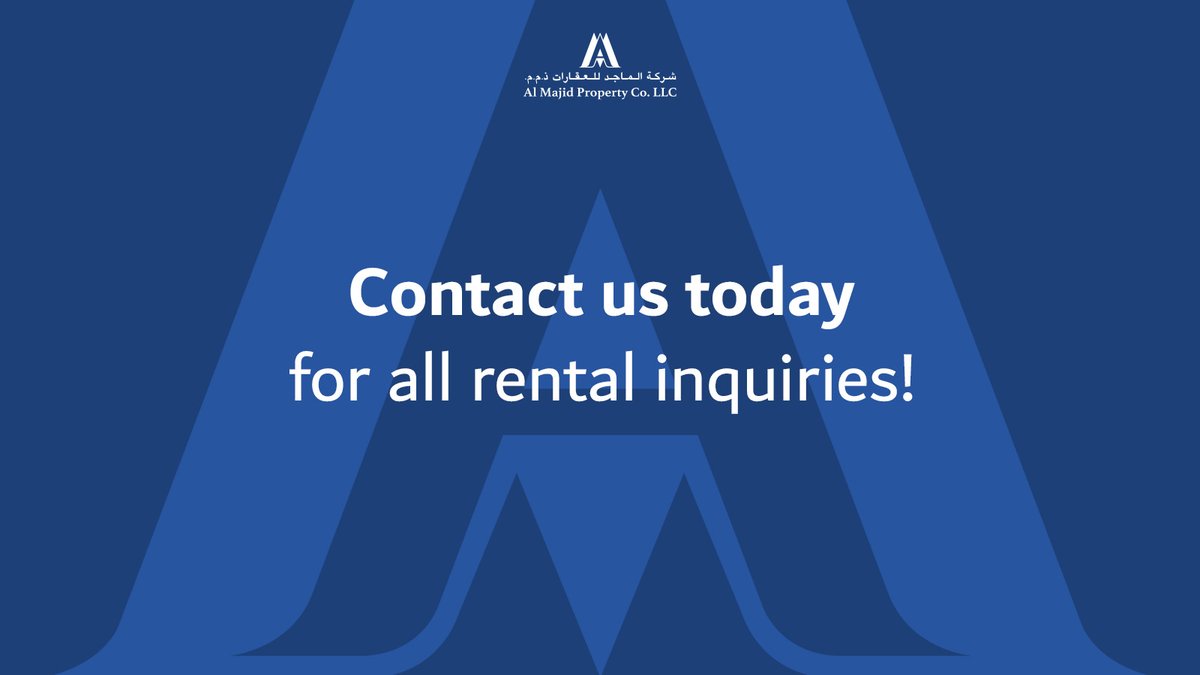 MajidProperty's tweet photo. Being a dynamic partnership venture across contracting, commercial, travel, real estate, and investment sectors. 

We pride ourselves in the many rental properties we offer.

Visit our website to discover our rental properties.

#AlMajidProperty #rentalproperty #Luxuryrealestate https://t.co/lVjjkSCVHS