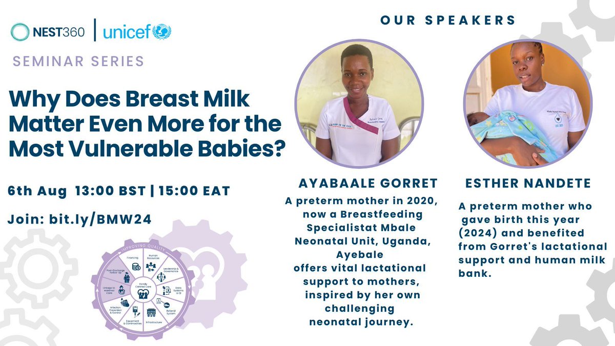 NewbornToolkit's tweet photo. 🚨 2 DAYS TO GO! Mark your calendar today! 

🔎 "Why Does Breast Milk Matter Even More for the Most Vulnerable Babies?" 
💭 with live French translation! 
Meet our Speakers - Ayebaale Gorret and Esther Nandete 

 📆 6th Aug 2024 1pm BST| 2pm EAT |

👉  https://t.co/CcfULusAEn https://t.co/pLbR26rHfI