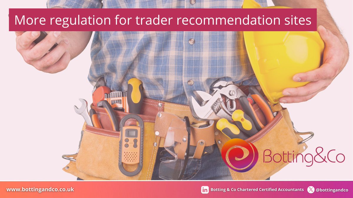 bottingandco's tweet photo. More regulation for #trader recommendation sites ⚠️

Trader recommendation sites are #websites and apps often used by people to find and connect to traders from a wide range of specialisms...

https://t.co/pTf4CdMjWC https://t.co/lTCJFJ4HgE