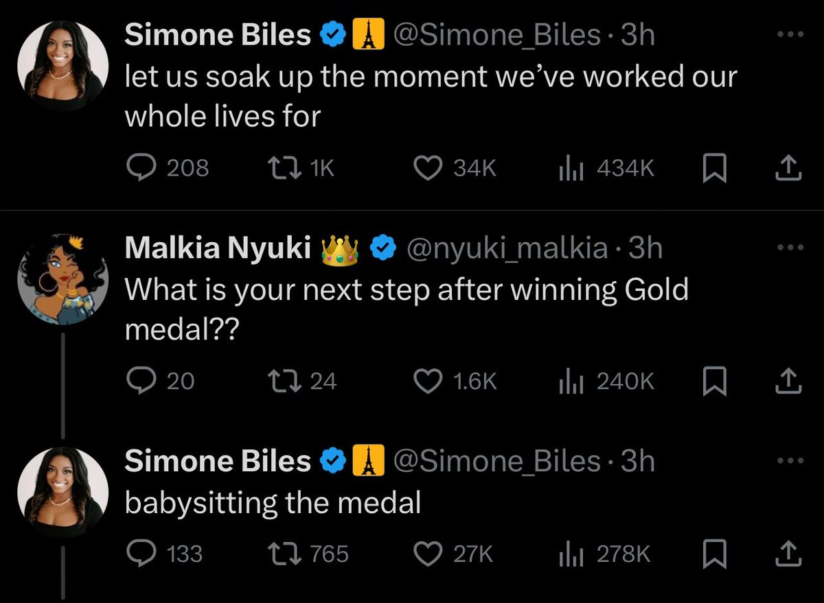 ItsMeghanLHall's tweet photo. An all-time sequence from Simone Biles.

#OlympicGames https://t.co/1CwAxSftYN