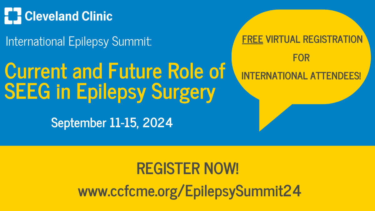 Imad Najm (@imadmnajm) on Twitter photo Non-US residents can attend virtual <a href="/ClevelandClinic/">Cleveland Clinic</a> #EpilepsySummit for FREE!
Don't miss this opportunity to learn from world-renown experts on SEEG and Epilepsy Surgery!
ccfcme.org/EpilepsySummit…
#epilepsy #epilepsysurgery #SEEG #NeuroTwitter #CleClinicNeuro #CCepiGR Non-US residents can attend virtual <a href="/ClevelandClinic/">Cleveland Clinic</a> #EpilepsySummit for FREE!
Don't miss this opportunity to learn from world-renown experts on SEEG and Epilepsy Surgery!
ccfcme.org/EpilepsySummit…
#epilepsy #epilepsysurgery #SEEG #NeuroTwitter #CleClinicNeuro #CCepiGR