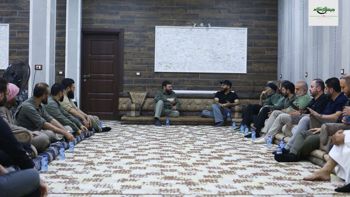 jaishalslam's tweet photo. جانب من زيارة إخواننا في قيادة "الجبهة الشامية" لقيادة #جيش_الإسلام. https://t.co/5o0uSFQo9V