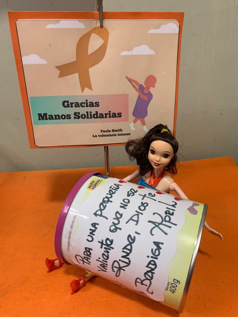 PaolaSmith2812's tweet image. Gracias por #nutrir con amor a pequeños valientes 🎗🤗🙌🏽❤️ es April luchando contra la #leucemia 💪🏽🎗🙏🏽 #Vitafos #cancerinfantil #soylavoluntariaintensa 🙋🏽‍♀️🎗💪🏽 #rt