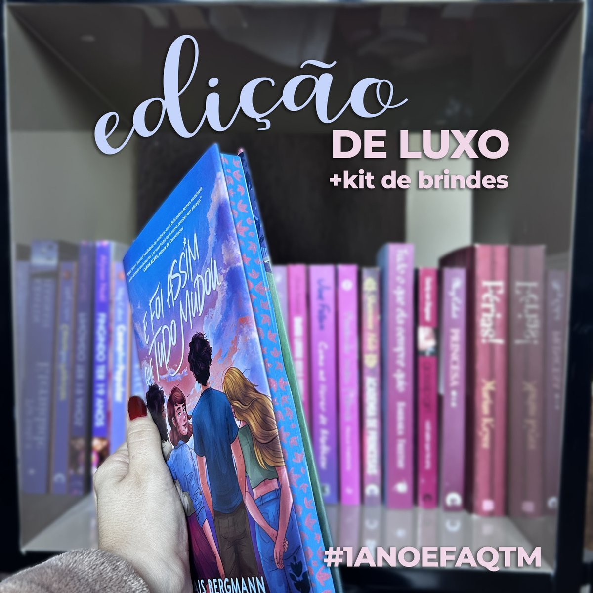 thaisbergmann's tweet photo. Tá rolando o #1ANOEFAQTM aqui no meu perfil, valendo todos esses prêmios aí! E quem comprar o e-book de "E foi assim que tudo mudou" por apenas R$1,99 ganha SETE bilhetes pro sorteio, então aproveitem!!!
Form pro sorteio: https://t.co/WhHK3TmUBX
E-book: https://t.co/9rkPdyv5vC https://t.co/ulYljq8Yir
