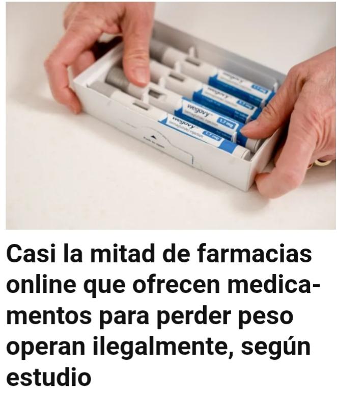 Un estudio revela que el 42% de las farmacias en línea que venden medicamentos para perder peso en Estados Unidos... OPERAN ILEGALMENTE 😯😮🤪
#SueñoAmericano #SOSUSA