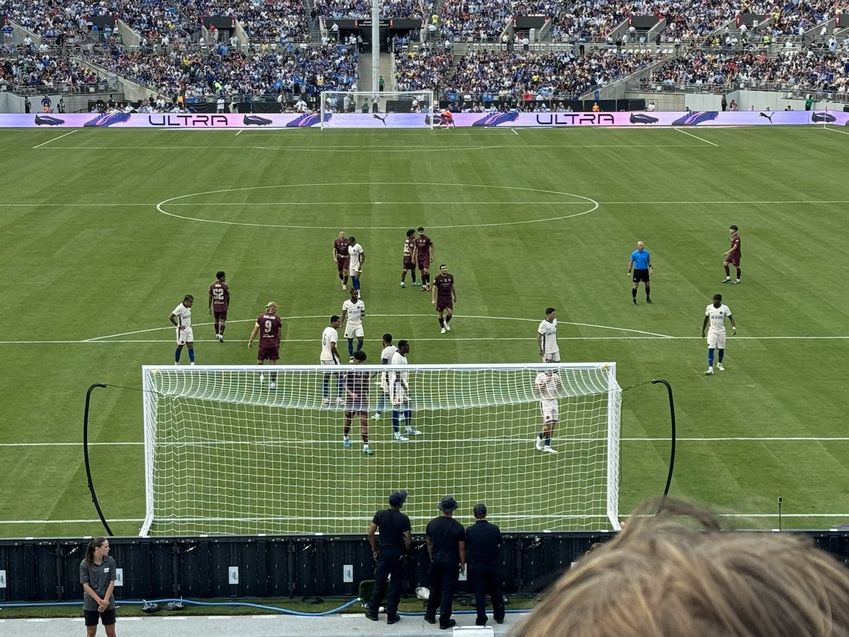 OhioStateMSOC's tweet photo. Got to watch two English Premier League giants in @ManCity and @ChelseaFC play in Ohio Stadium on Saturday. 🏟️ https://t.co/Rl4U4bHzIy