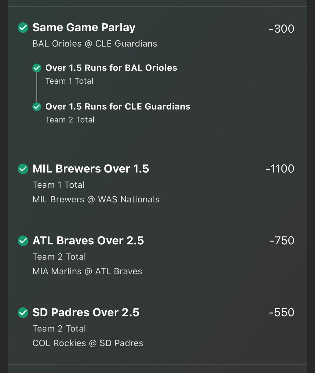 martyspicks's tweet photo. The play of the day ✅💰

That’s 4 days in a row 🔥🔥🔥

#bets #mlbbets #freebets #mlbpicks #mlbbetting #parlay #gamblingcommunity #gamblingx #bet365 #money #fanduel #mlb https://t.co/X3tmWhsvS1
