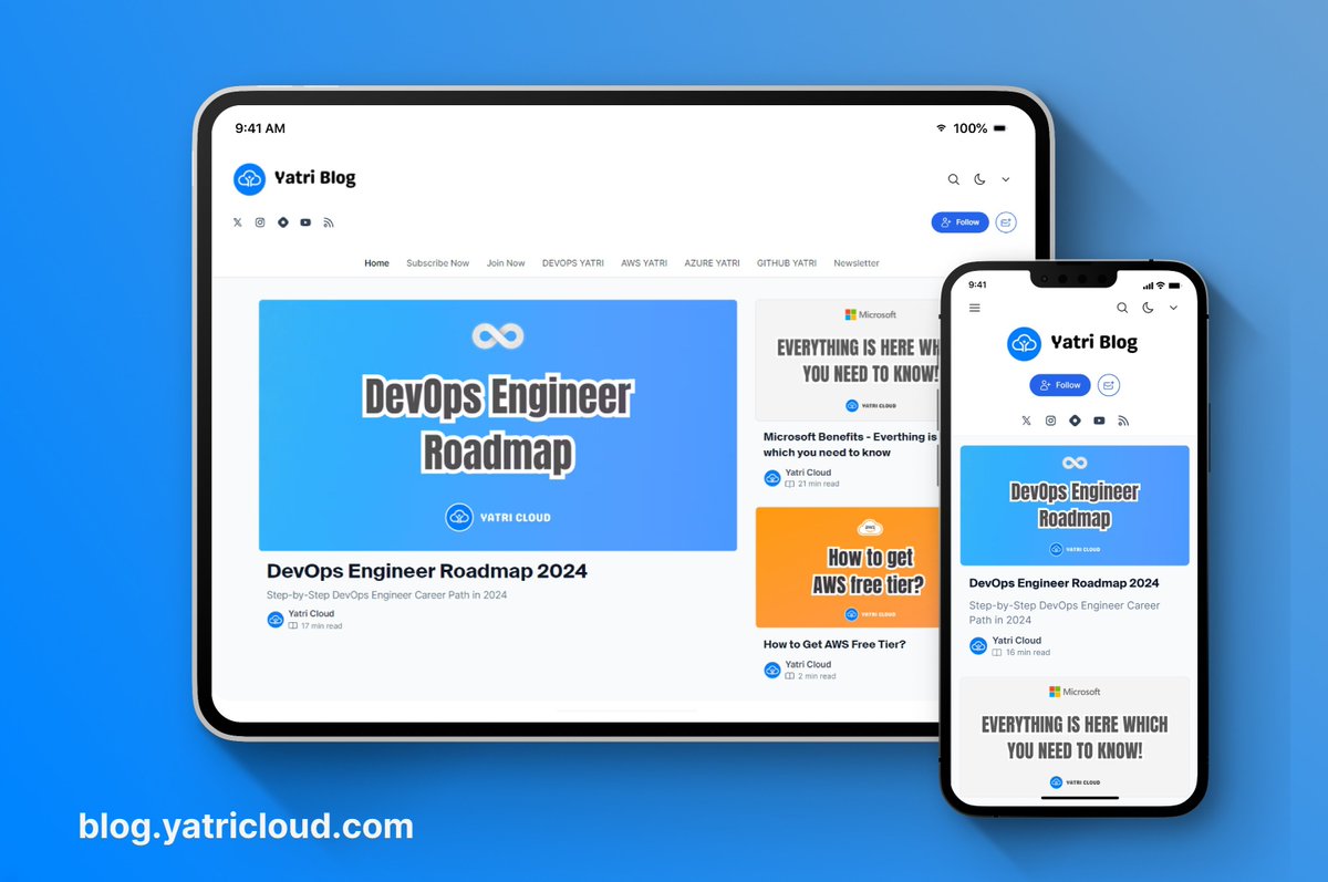 yatricloud's tweet photo. Hey 𝗖𝗹𝗼𝘂𝗱 &amp; 𝗗𝗲𝘃𝗢𝗽𝘀 Fam! 😄

We're excited to announce the launch of our new 𝗬𝗮𝘁𝗿𝗶 𝗕𝗹𝗼𝗴!

Visit Now: https://t.co/35jhOPSQhb

#YatriCloud #blog #learning #education #CloudComputing #DevOps https://t.co/Mp80OYcgzj