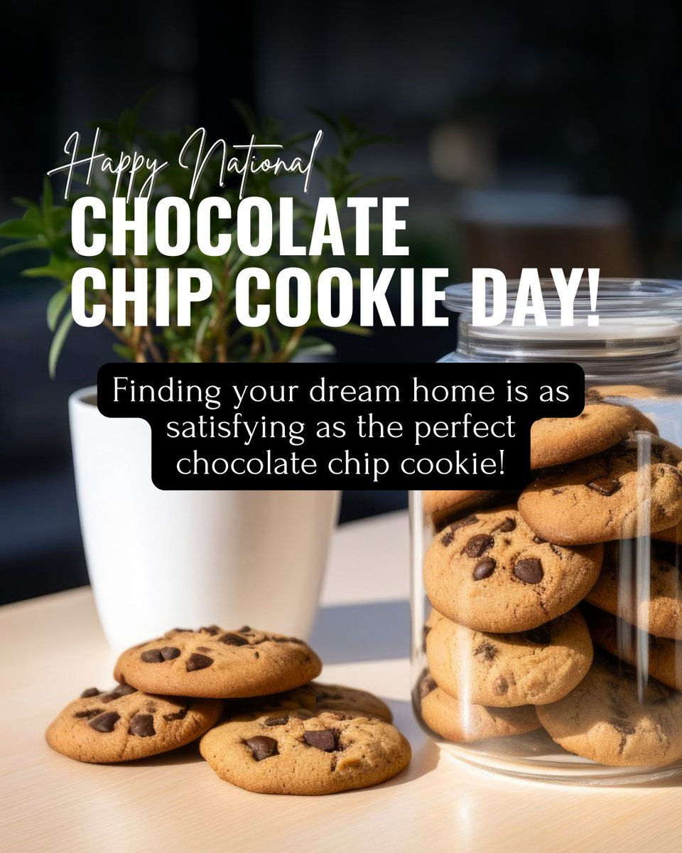 Krissy_Knows's tweet photo. Just like baking the perfect chocolate chip cookie, selling your home takes the right recipe! Let’s mix the perfect blend of staging, pricing, and marketing to get it sold fast. Happy National Chocolate Chip Cookie Day! https://t.co/aVjIVCdx6i