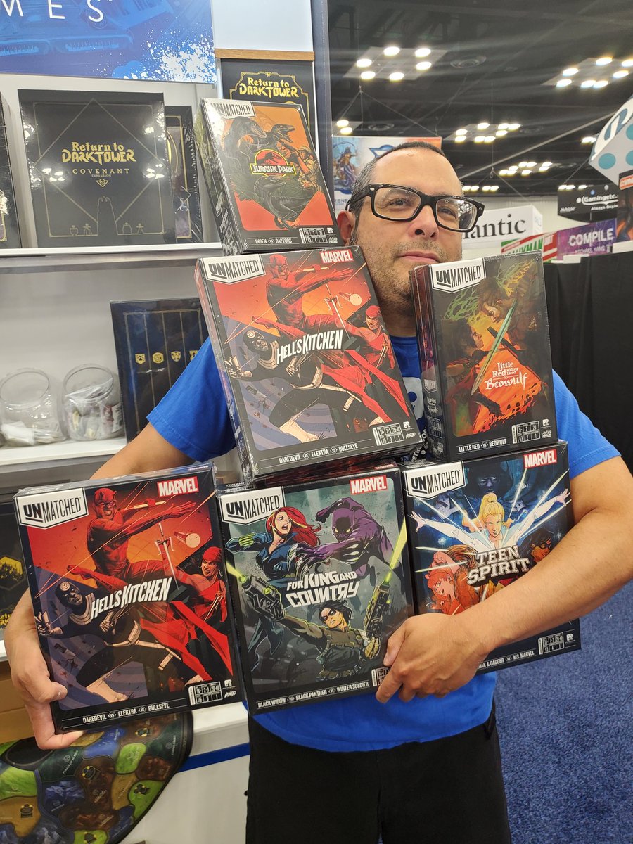 Asdruval Cifuentes (@retroboardgamer) on Twitter photo Gencon day 4
Stop by the <a href="/RestorationGame/">Restoration Games</a> booth 1731. When you spend $80 or more you will get your choice of any Marvel, Little Red vs. Beowulf or Jurassic Park Unmatched sets for free Gencon day 4
Stop by the <a href="/RestorationGame/">Restoration Games</a> booth 1731. When you spend $80 or more you will get your choice of any Marvel, Little Red vs. Beowulf or Jurassic Park Unmatched sets for free