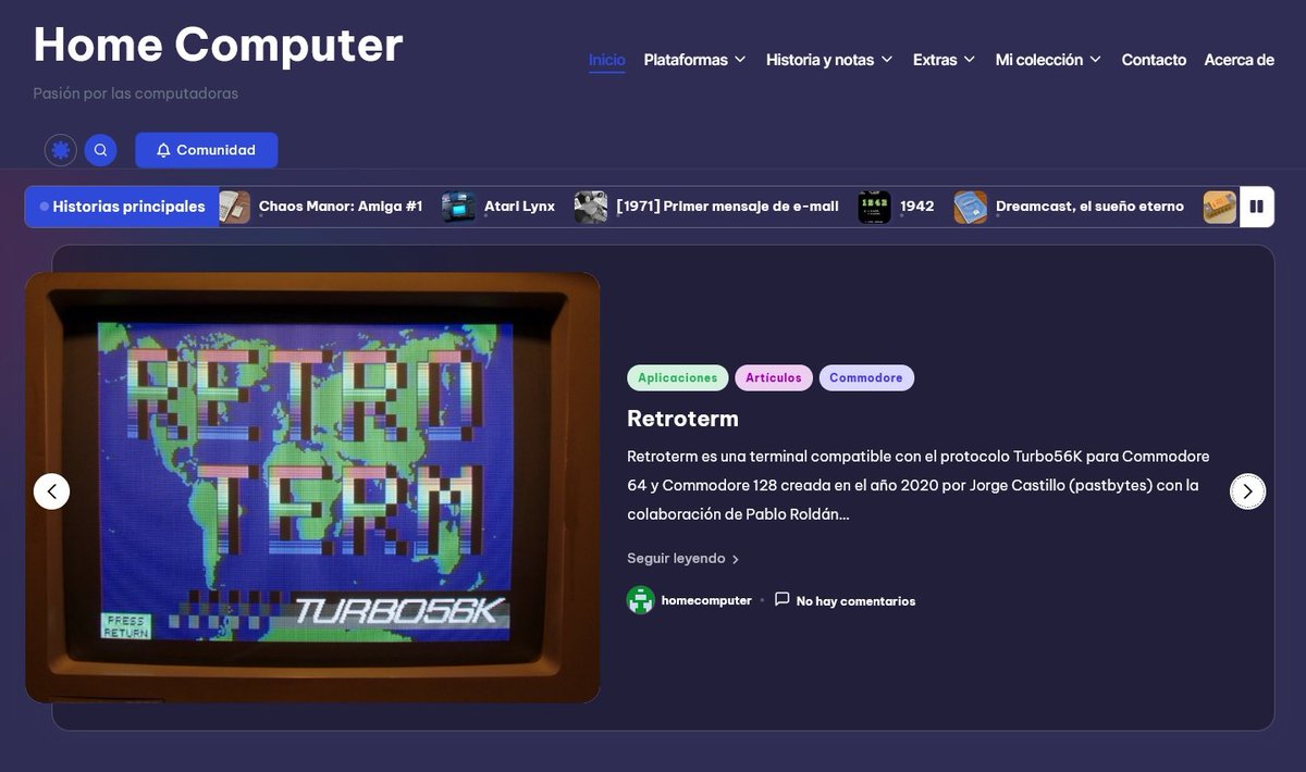 homecomputer_64's tweet photo. 🇦🇷 Nuevo diseño de mi sitio web

🇺🇲 New design of my website

https://t.co/RaMyN73Orp

#commodore64 #c64 #amiga500 #sinclairspectrum #retrogaming #8bit #16bit #homecomputer #retrogamer #retrocomputacion #atari #msx #amstrad #atarist #ti994A #commodore #c128 #commodore128 https://t.co/HqLYqcJjFm