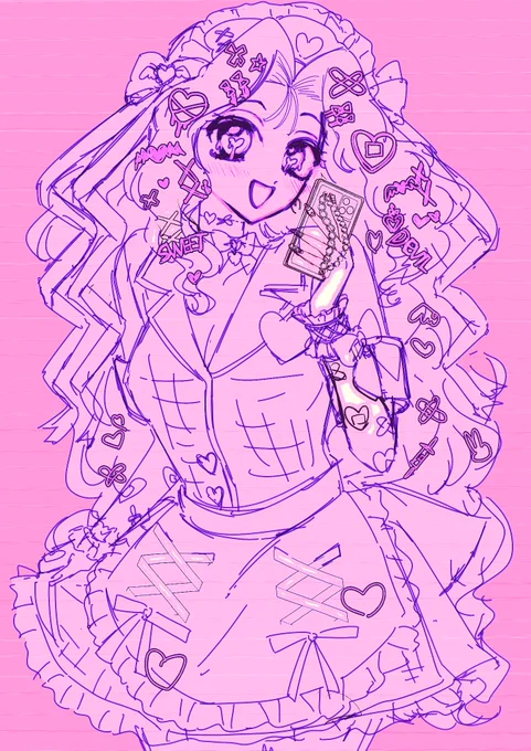 【 #シュガーガール・ドリップ ①発売 カウントダウン】   表紙ラフver.3#シュガドリ #SugarGirlDrip #漫画 
