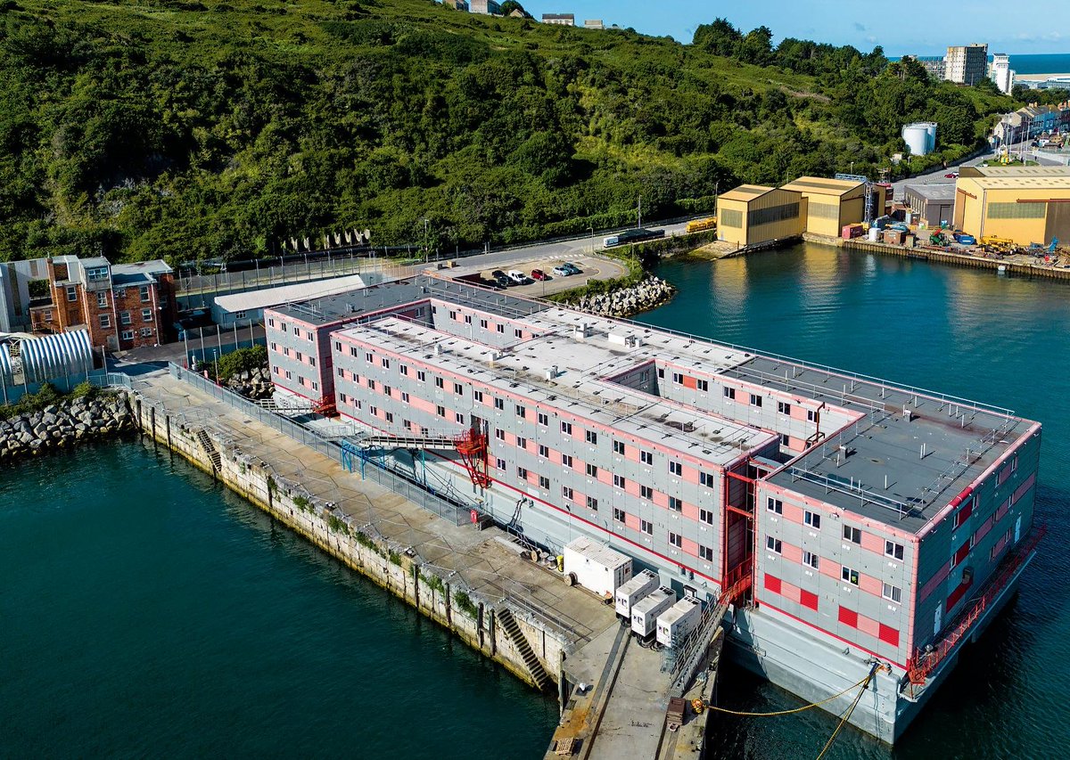 dizzybluestone's tweet photo. Prisons are full.... who is in favour of the irony of locking these racist rioters up on the Bibby Stockholm?  Me for one. https://t.co/IkYYvtNB0y