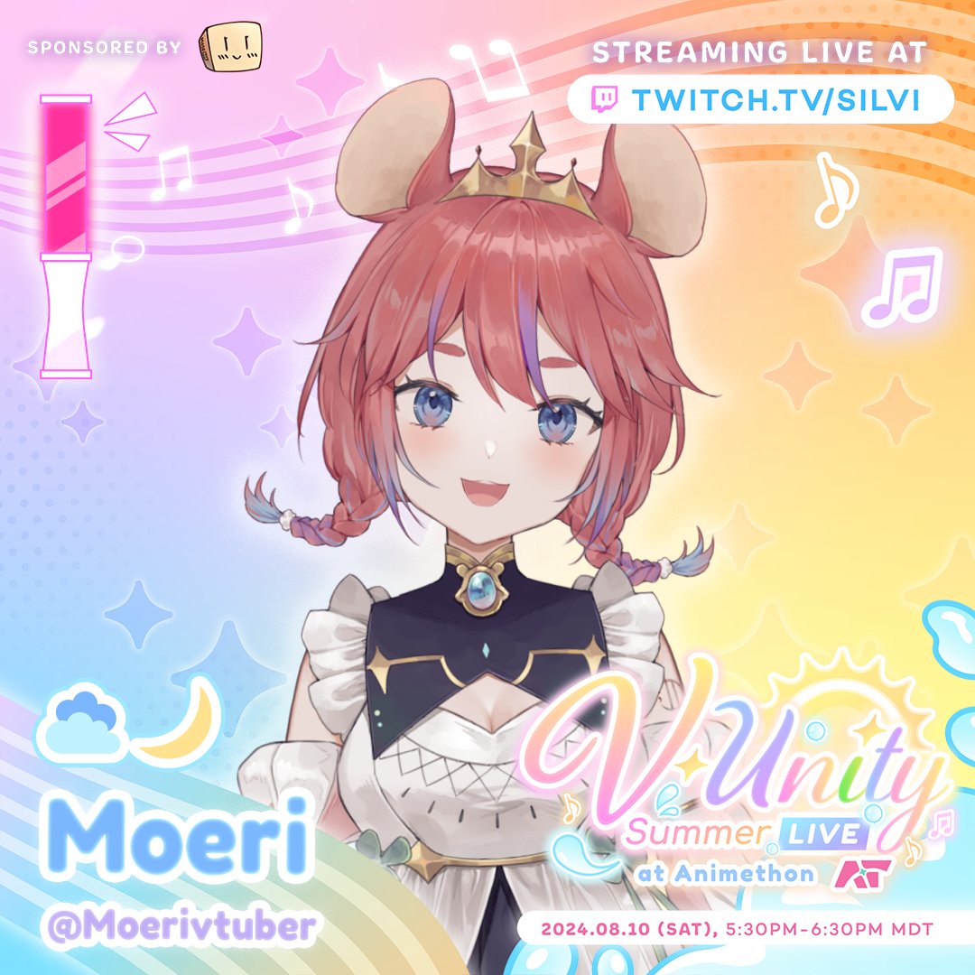 moerivtuber's tweet photo. hiii i do the sing song stuff at animethon!! (also live on silvi’s channel ehe) pls cheer us all on 💕 https://t.co/5IBnXOFyFw