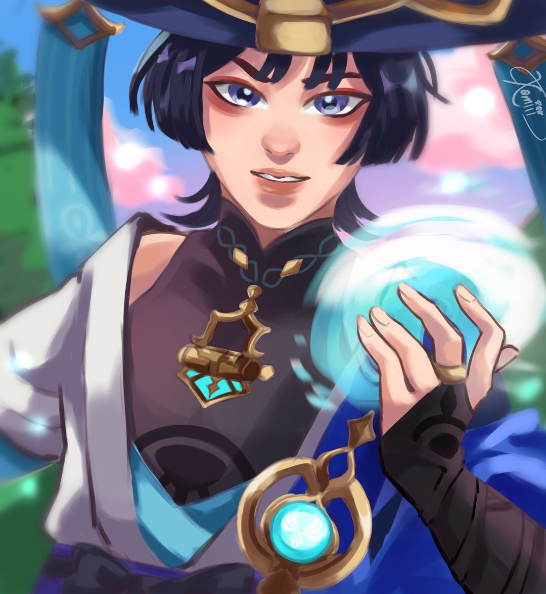 it's our grumpy lil pookie #genshinimpactart #wanderer