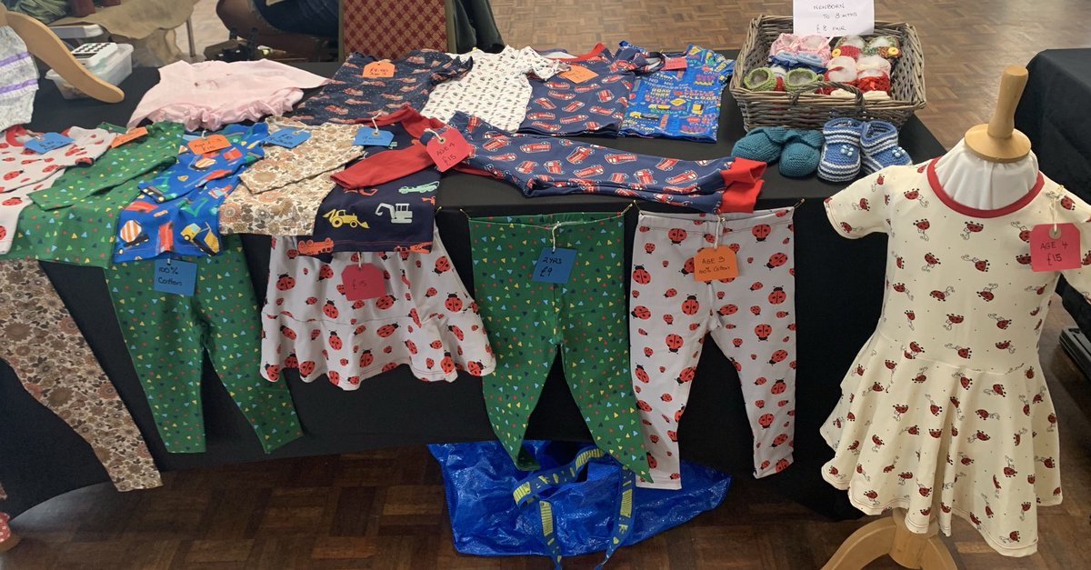rbeccabeneworth's tweet photo. Last outing for my summer stock. Next month it will be woolly jumpers, warm joggers and winter capes. #sidehustle #craftfair #needlecraft #handsmocking https://t.co/ykRY0UKkAJ