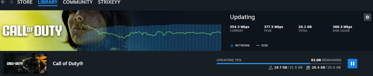 NotStrix's tweet photo. okay that download speed is actually crazy https://t.co/3IWqfblaWk