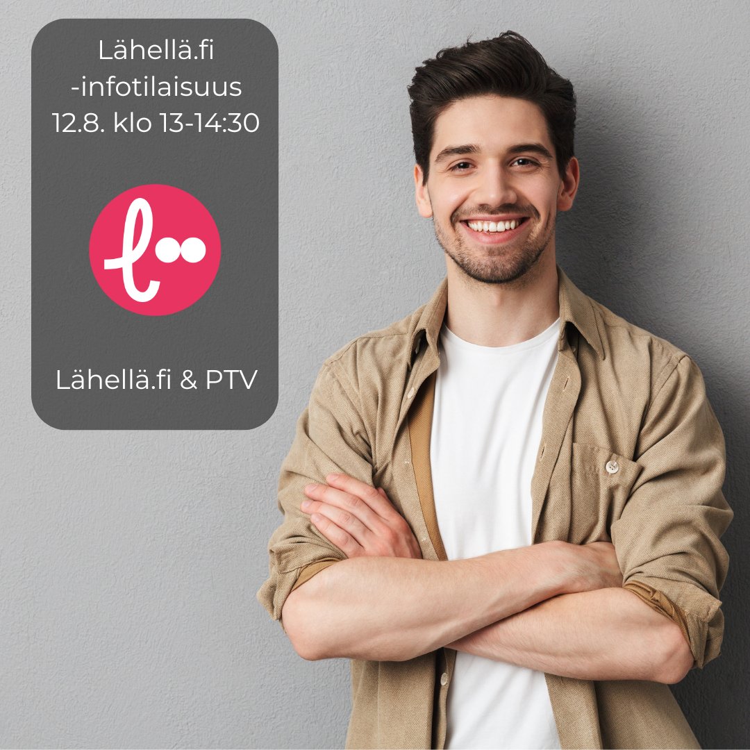 Ilmoittaudu ilmaiseen Lähellä.fi-infoon! Infossa esittelemme Lähellä.fi-palvelua ja kerromme ajankohtaisinta tietoa Palvelutietovaranto-integraatiosta.
⁠
Ilmoittautuminen: lahella.fi/infot-ja-koulu…

Tärkeimmät asiat pidetään Lähellä⁠.