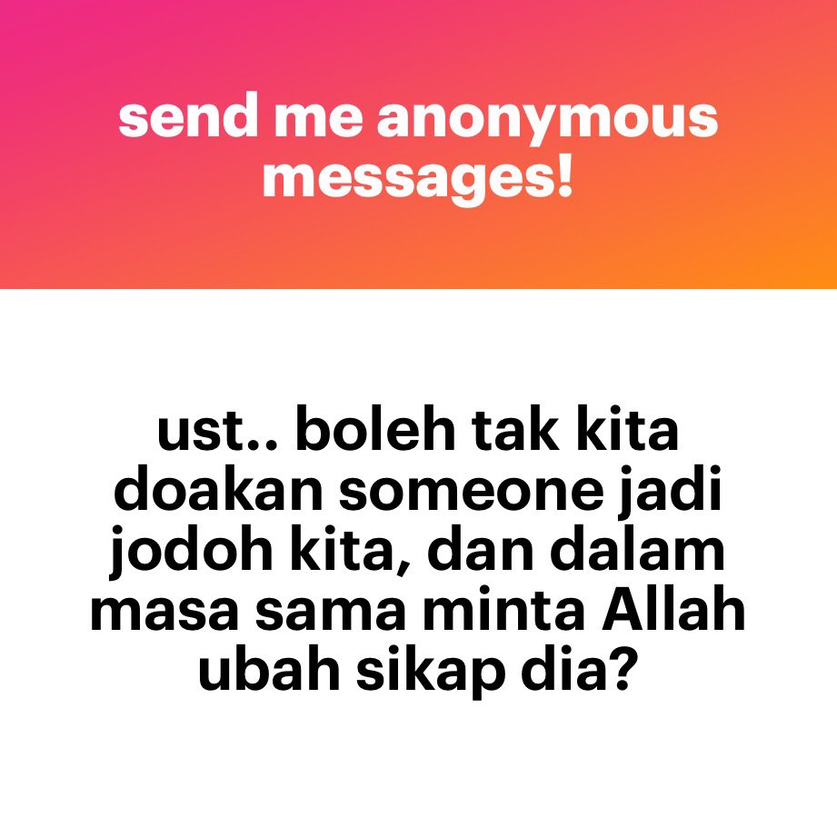 mnasrullah00's tweet photo. Boleh mendoakan supaya kita mendapat jodoh dengan orang tersebut walaupun jodoh itu sudah ditetapkan.

Nabi ﷺ sebut:

 لَا يَرُدُّ الْقَضَاءَ إِلَّا الدُّعَاءُ 

Maksudnya: “Tidak ada yang boleh mengubah takdir, melainkan dengan doa.”

HR al-Tirmidhi, 2065. https://t.co/YXa5yC3f5j