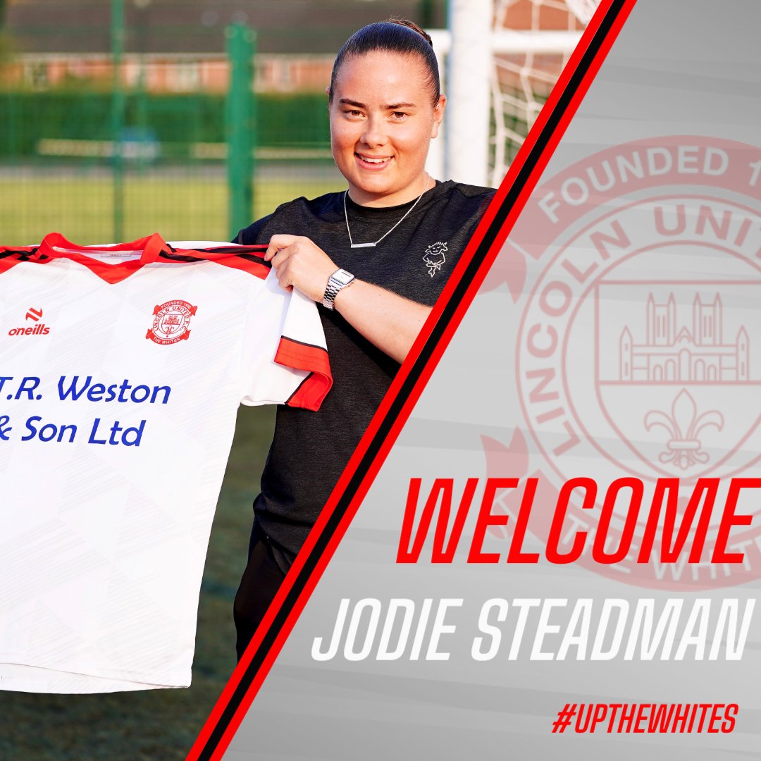 Lincoln United WFC (@lincolnutdwfc) on Twitter photo New Signing ✍️✍️
We are delighted to welcome <a href="/jodie_stedman/">Jodie Steadman</a> to the club 🔴⚪️
The Midfielder joins the club from Lincoln City Women. We are absolutely thrilled to have her at the club ⚽️⚽️
Welcome Jodie 🔴⚪️
#UpTheWhites New Signing ✍️✍️
We are delighted to welcome <a href="/jodie_stedman/">Jodie Steadman</a> to the club 🔴⚪️
The Midfielder joins the club from Lincoln City Women. We are absolutely thrilled to have her at the club ⚽️⚽️
Welcome Jodie 🔴⚪️
#UpTheWhites
