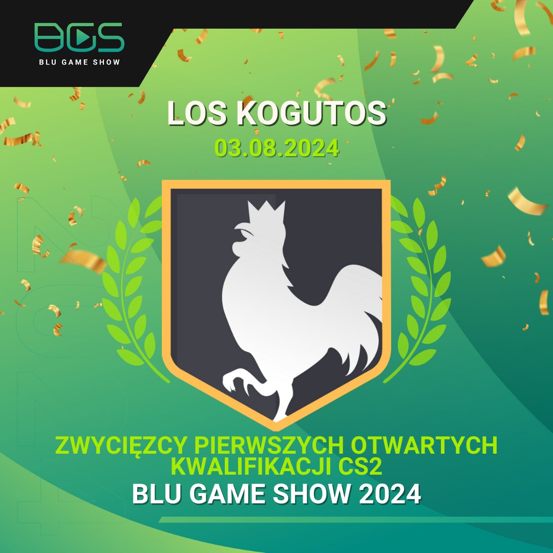 Blu_Game_Show's tweet photo. 🏆 Za nami pierwszy turniej kwalifikacyjny CS2 Blu Game Show 2024! Awans do zamkniętych kwalifikacji wywalczyła sobie ekipa Los Kogutos. GRATULUJEMY! 🎉
Zapraszamy na kolejne kwalifikacje, które odbędą się już 10.08.2024!🙌
#BluGameShow2024 #BGS2024 #BGS24 #gaming #esport #CS2 https://t.co/AdNRCM2y0l