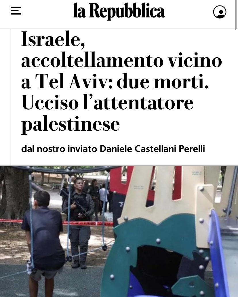 rubio_chef's tweet photo. Il titolo corretto: “Palestina, azione di resistenza a يَافَا, Yāfā: eliminati due coloni ebrei che occupavano la Palestina. Ammazzato il nativo semita palestinese.” @DanieleCasPer i terroristi🇮🇱🇮🇹🇪🇺 hanno la menorah sul passaporto e uccidono nel nome della stella di David 🇵🇸✌🏾 https://t.co/524jrj3tgd