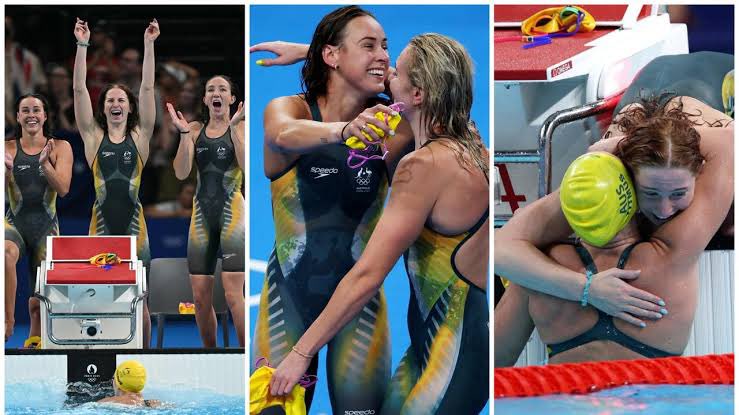 Australia dominates the pool at Paris once again but shout out to the mums and dads waking up at ridiculous hours to take them to training throughout their lives. #youtherealmvp