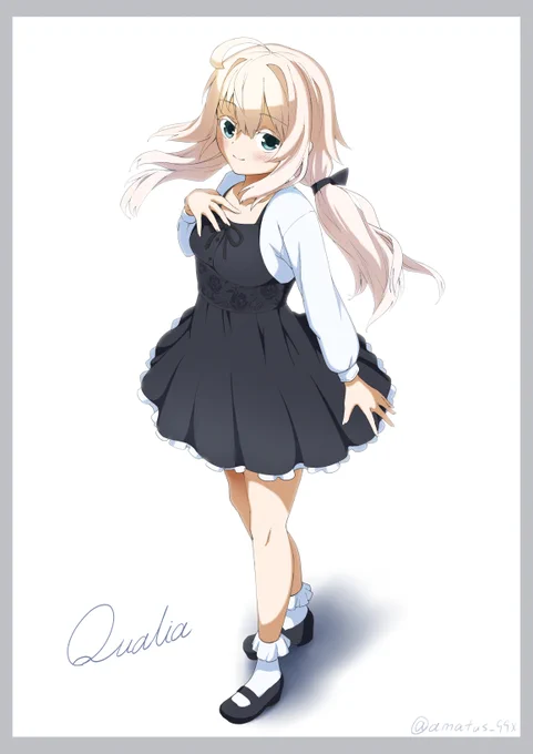 十一匹目()さんちのクオリアちゃんをお借りして描きました 