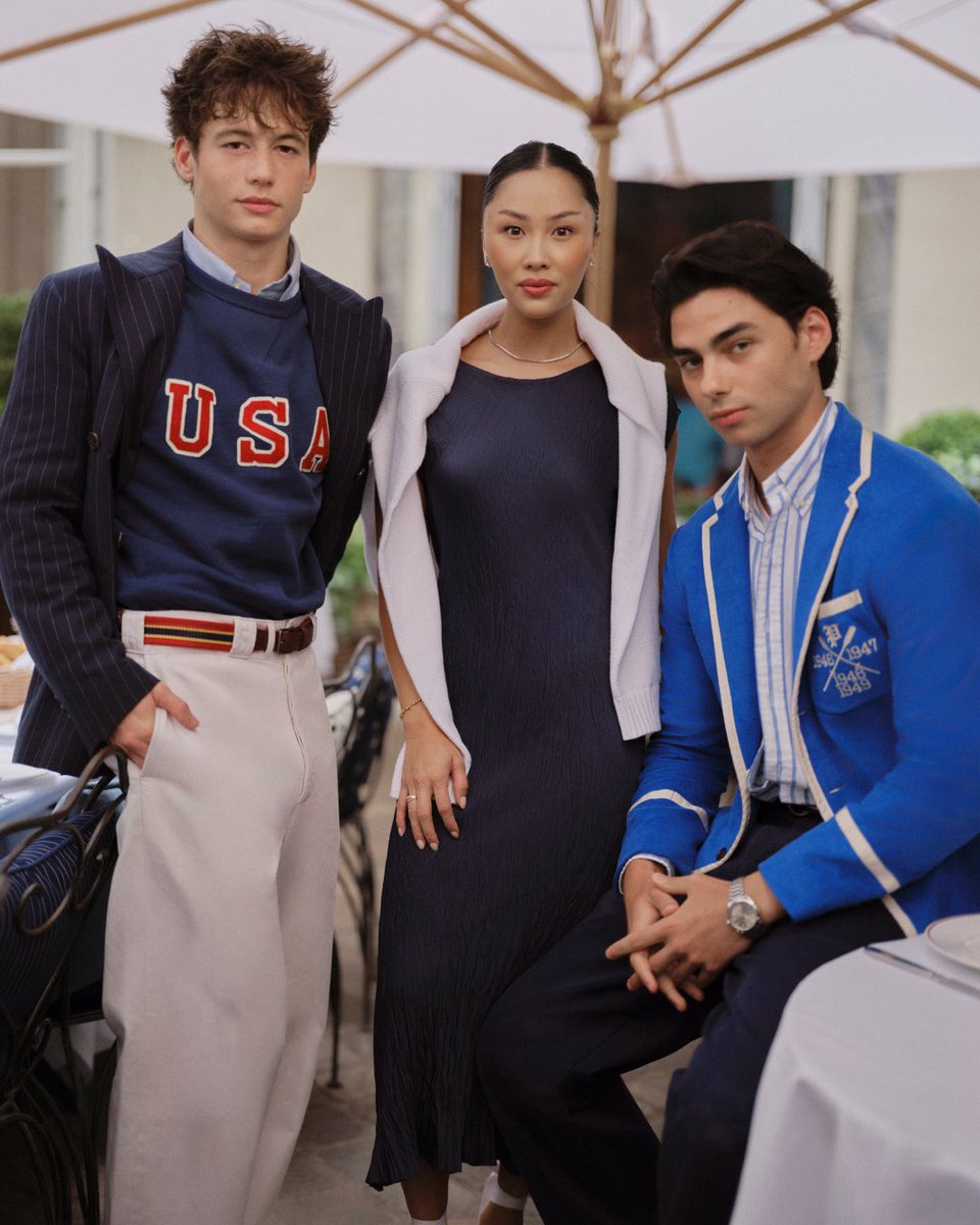 RalphLauren's tweet image. Dressed in #PoloRalphLauren styles, #LiviaNunes, #VinnieHacker, #BachBuquen, #JasmineNguyen, and #JacobRott celebrate #Paris2024 at #RalphsParis.

#RalphLauren #RLxTeamUSA #ParisOlympics