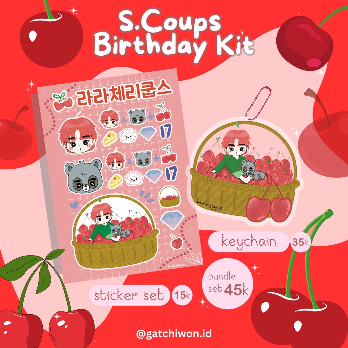 gatchiwonid's tweet photo. Hi caratdeul
https://t.co/bFsR4XyN1K proudly present S.COUPS' BIRTHDAY KIT

S.Coups Keychain 35k
DP 25k
S.Coups Sticker Set 15k
DP 10k
Bundle Set 45k
DP 35k

PO sampai 10 AGUSTUS 2024
https://t.co/01tdSyRYSJ

#SEVENTEEN #세븐틴 #SCOUPS #에스쿱스 #HAPPY_SVT_DAY https://t.co/6RUdO9LKBd