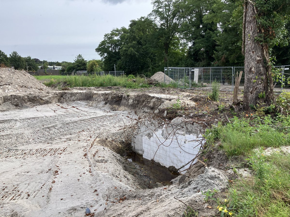BVerandert's tweet photo. Stand op het sloop/bouwterrein van het Leyens Erve. De tuinen zijn weg. De kelder is nagenoeg weg. https://t.co/uA5f49xn8c