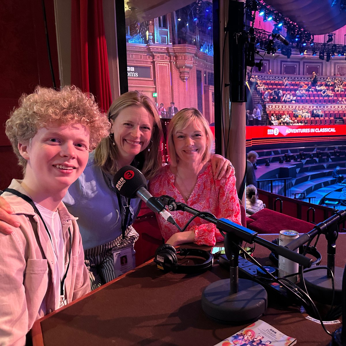 Fantasia Orchestra (@fantasiaorch) on Twitter photo Katie Derham is ready in the BBC Radio 3 box with guests <a href="/julie_etch/">Julie Etchingham</a> & James Gard to present our concert at the <a href="/bbcproms/">BBC Proms</a> this morning.
📻 Join us live on <a href="/BBCRadio3/">BBC Radio 3</a> & <a href="/BBCSounds/">BBC Sounds</a> from 11am!
bbc.co.uk/programmes/m00…
<a href="/thekatiederham/">Katie Derham</a> Katie Derham is ready in the BBC Radio 3 box with guests <a href="/julie_etch/">Julie Etchingham</a> & James Gard to present our concert at the <a href="/bbcproms/">BBC Proms</a> this morning.
📻 Join us live on <a href="/BBCRadio3/">BBC Radio 3</a> & <a href="/BBCSounds/">BBC Sounds</a> from 11am!
bbc.co.uk/programmes/m00…
<a href="/thekatiederham/">Katie Derham</a>