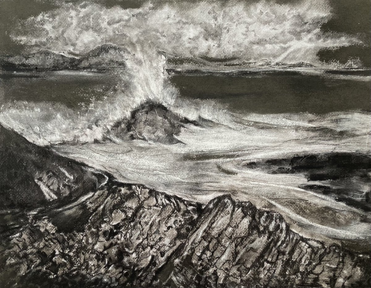 Becca3Artach's tweet photo. Charcoal ❤️ #charcoal #landscape #seascape #drawing #artforsale #irishartistontwitter https://t.co/8sV3wTc3uv https://t.co/tOOcN2d95q