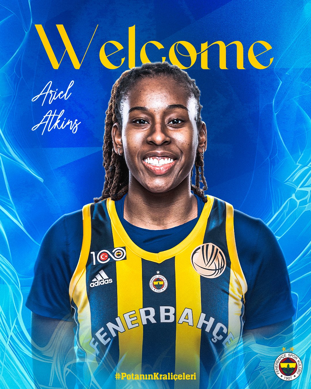 Fenerbahçe Kadın Basketbol on X: "Ariel Atkins Fenerbahçe'de! ????????✍️ Kulübümüz, WNBA'de Washington Mystics forması giyen başarılı kısa oyuncu Ariel Atkins (1.78-1996) ile 1 yıllık anlaşmaya varmıştır. 2018 yılında 1. tur 7. sıradan
