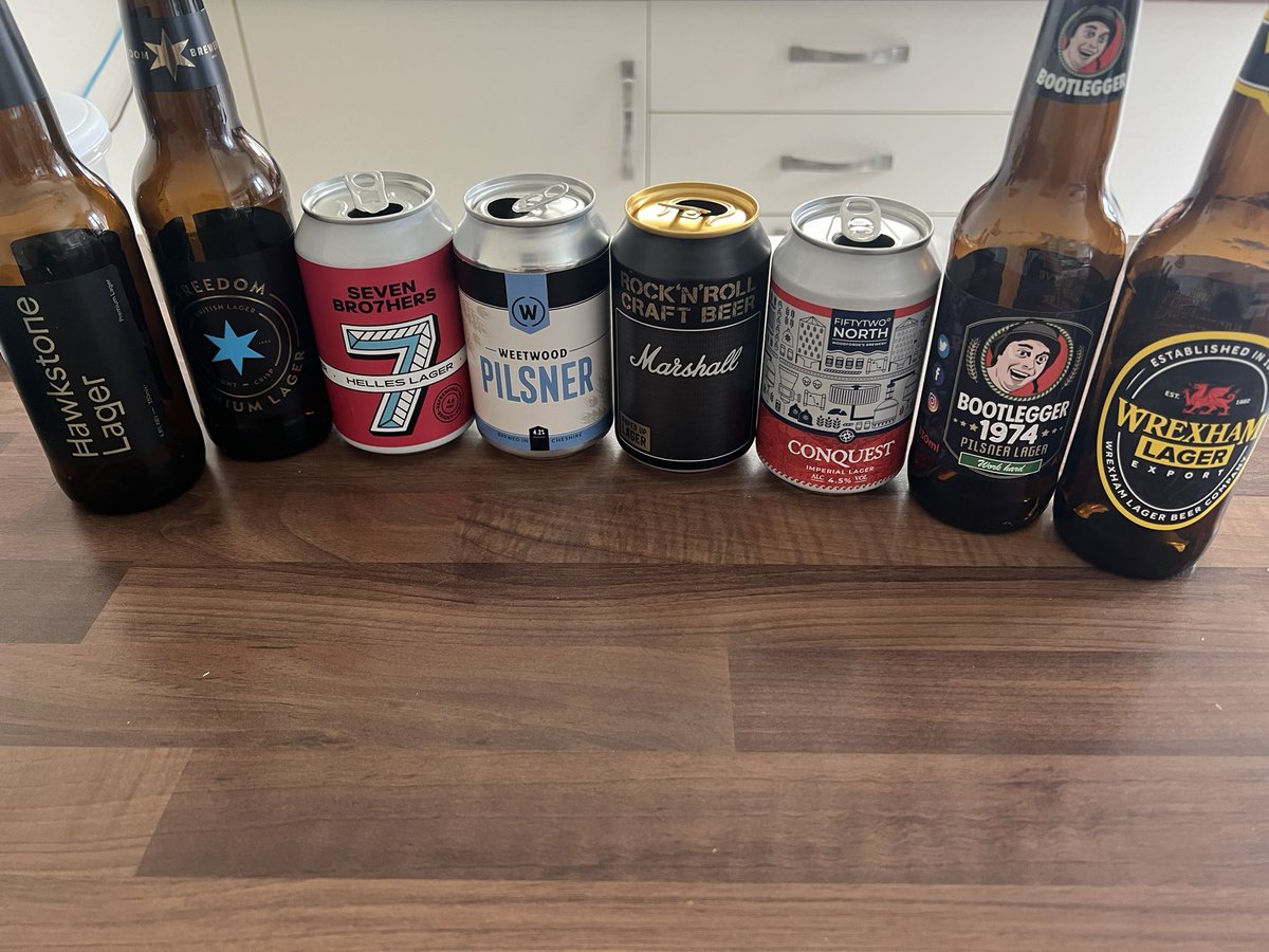 paulip2's tweet photo. Several UK lagers to cure a cracking hangover @RealHawkstone @FreedomBrewery @SEVENBRO7HERS @weetwoodales @Williamsbrewery @WrexhamLagerCo @bestofbritishuk https://t.co/HsCii5E4qH