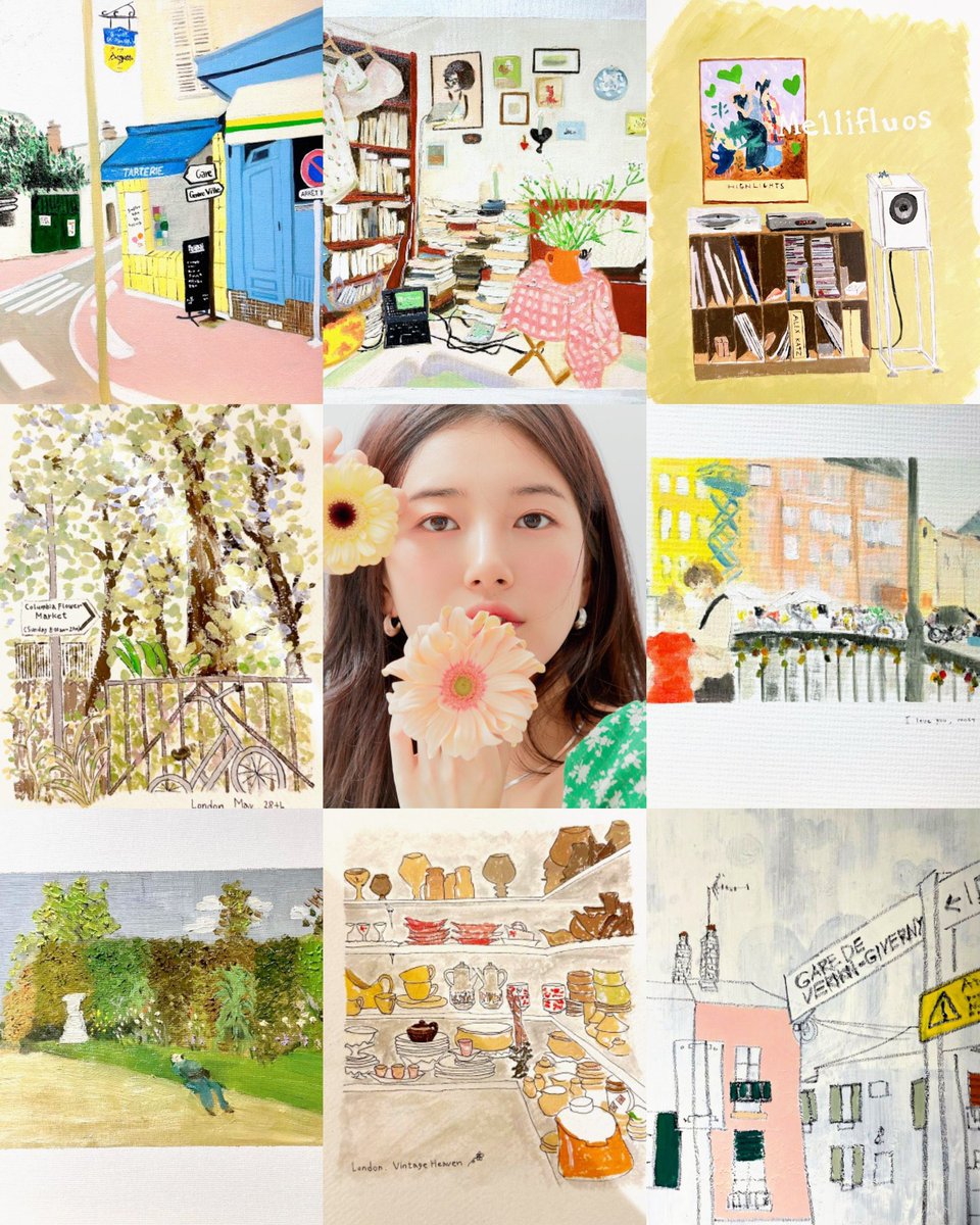 zkzqi's tweet photo. 수지가 그린 그림은 수지처럼 부드럽고 따뜻 포근한 느낌•• 🍨🌿🍋 https://t.co/i0IwRwgeI8
