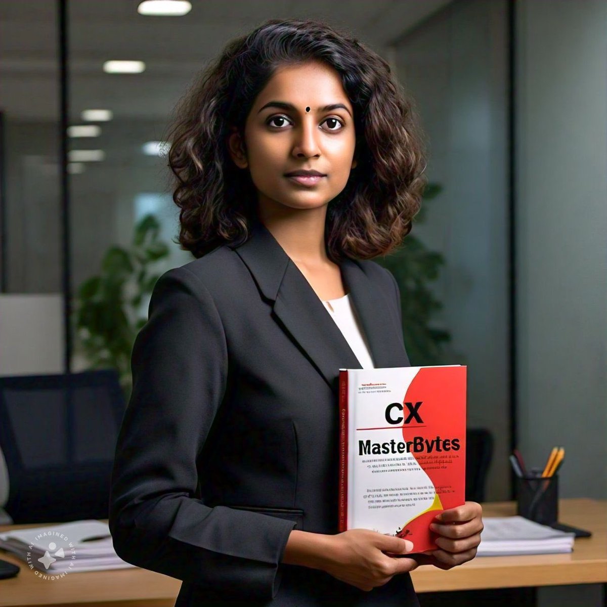 Meta AI generated images with my book - shared over WhatsApp integration. A lovely feature possibly for Entrepreneurs who find cost of creatives creation limiting for digital marketing. .