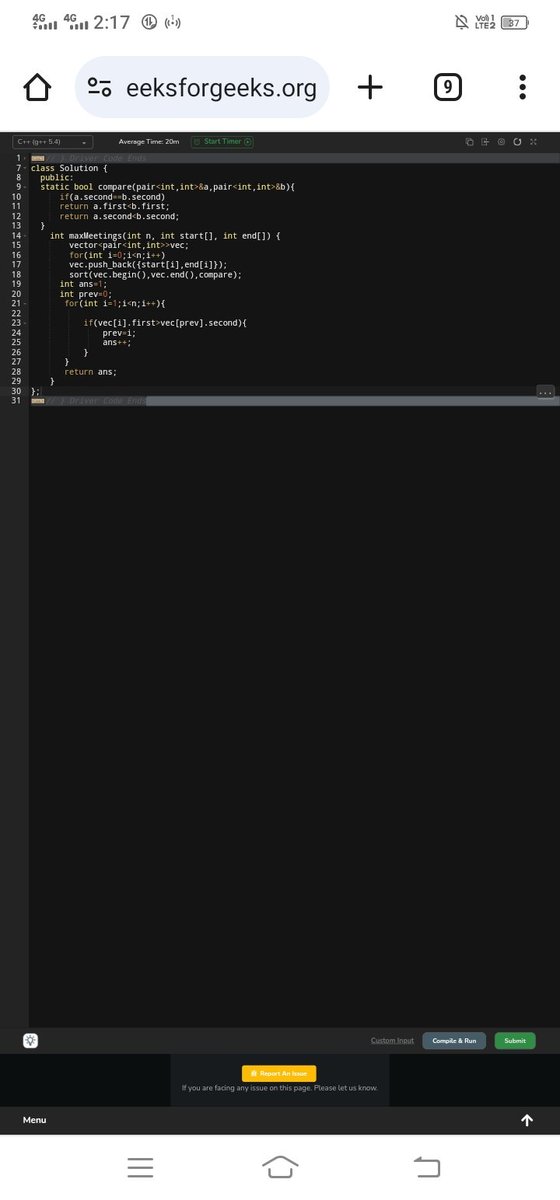 ZikraKh11327737's tweet photo. Day 12:
@geeksforgeeks
Successfully Solved POTD #gfg #geekstreak2024
#GeekStreakChallenge
#CodeEveryday #30DayCoding #Challenge https://t.co/6o886cgGZx