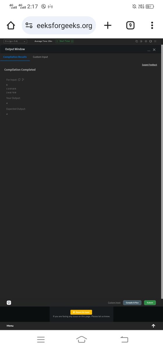 ZikraKh11327737's tweet photo. Day 12:
@geeksforgeeks
Successfully Solved POTD #gfg #geekstreak2024
#GeekStreakChallenge
#CodeEveryday #30DayCoding #Challenge https://t.co/6o886cgGZx
