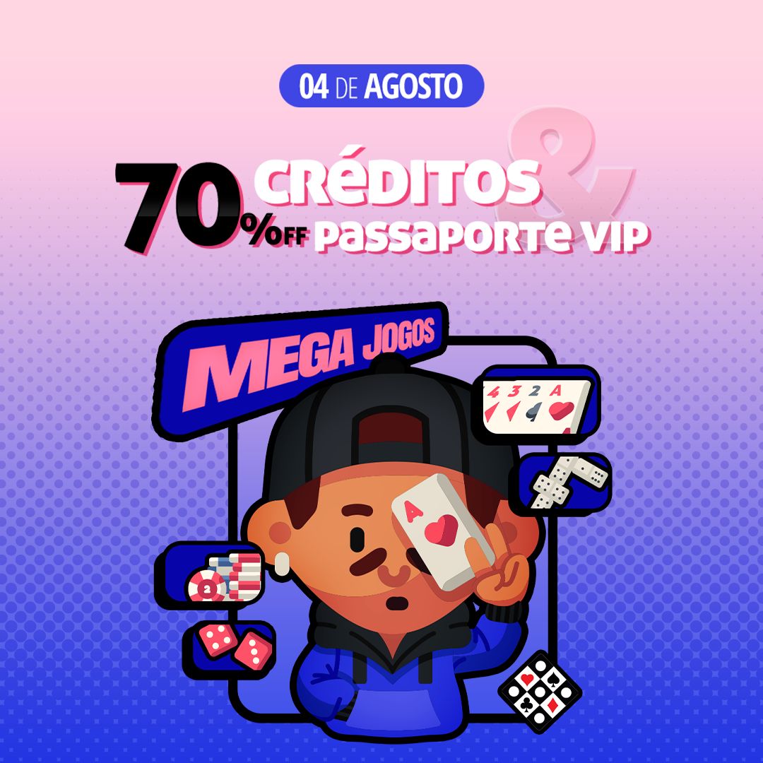 megajogos's tweet photo. 🎊 A HORA é AGORA: TUDO até 70% OFF! 🎊 

💰 CRÉDITOS até 70% OFF 💰
📔 PASSAPORTE VIP até 70% OFF 📔

COMPRE AQUI: 👉🏻https://t.co/IjjrMPUbOG 👈🏼

#PromocaoCombinaComMega #PromocaoMegaJogos #OFFertasMegaJogos #APPaixonadospeloMega https://t.co/equqkL1GX8