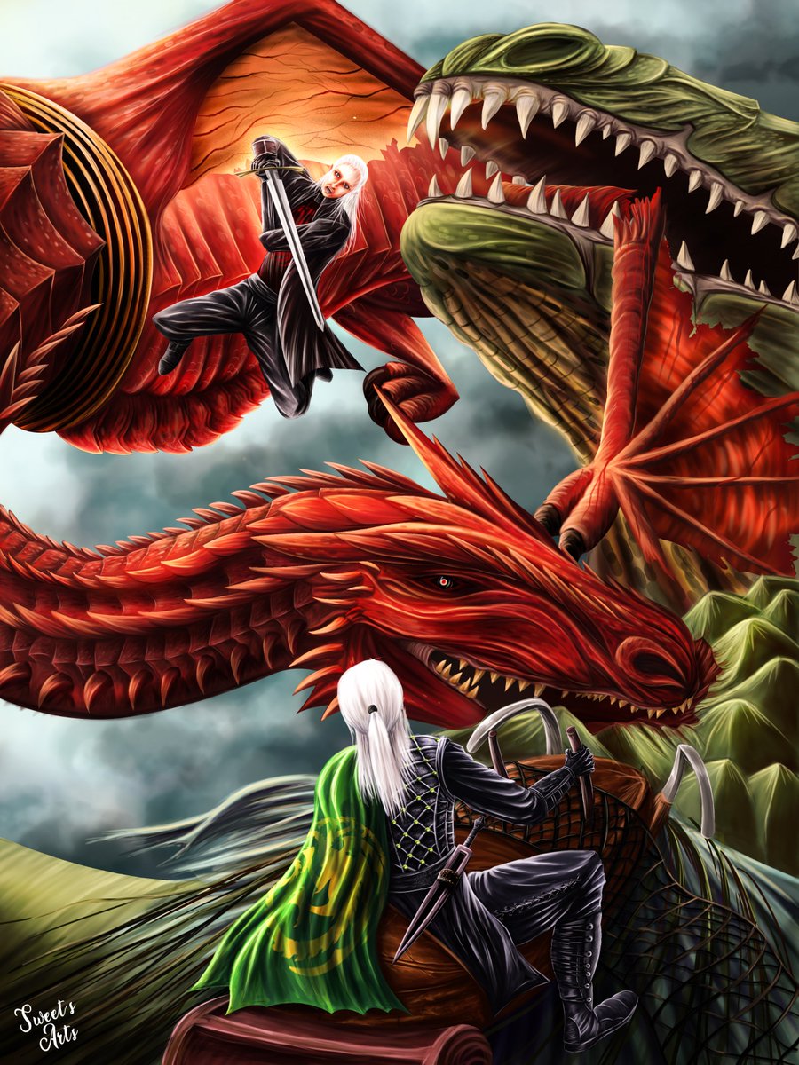 Shehanarts's tweet photo. Daemon's leap, House of Dragon Fan art
@HouseofDragon @thinkmattsmith
#hotd #HOTDS2 #HouseofDragons #GameOfThrones #fantasy #fanart #digitalart #Vhagar #Caraxes #danceofdragon https://t.co/KvW3AR7aTU